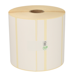 Zebra 1000T, Gloss white Thermal Transfer label with general purpose permanent acrylic-based adhesive | 102x38mm | 800294-155
