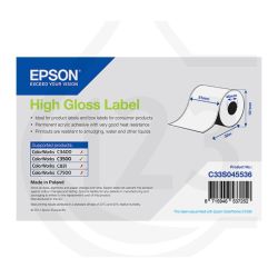 Epson label roll, normal paper, glossy, Width: 51mm, Length: 33mm continues, Roll Diameter: 101mm, Roll inner Core: 46mm